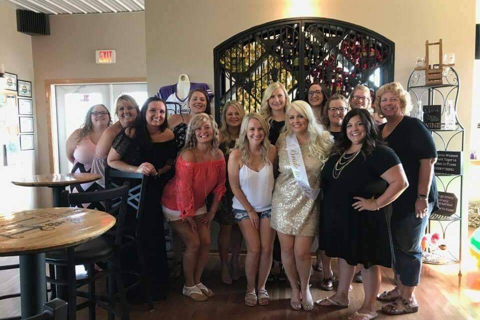 Bridal party giggles