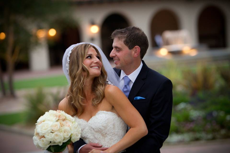 Our Beautiful Bride and Groom at the Riviera Country Club