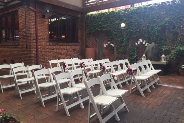 Intimate ceremony space