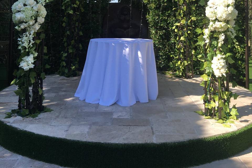 White floral gazebo