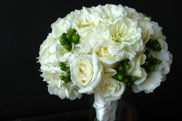 White rose bouquet