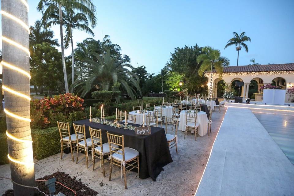 Reception table design