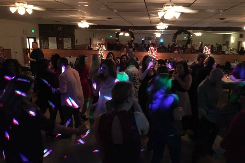 Guests dancing