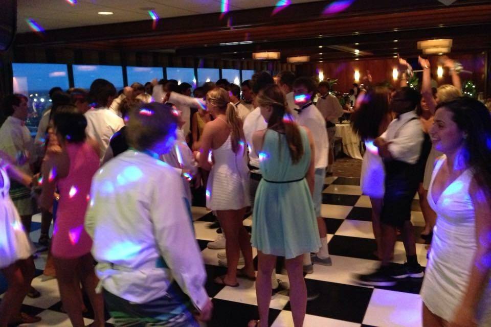 Guests dancing