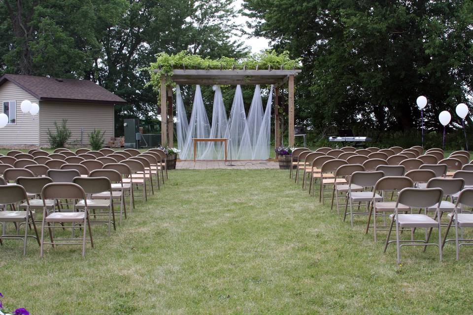 Pergola and seating