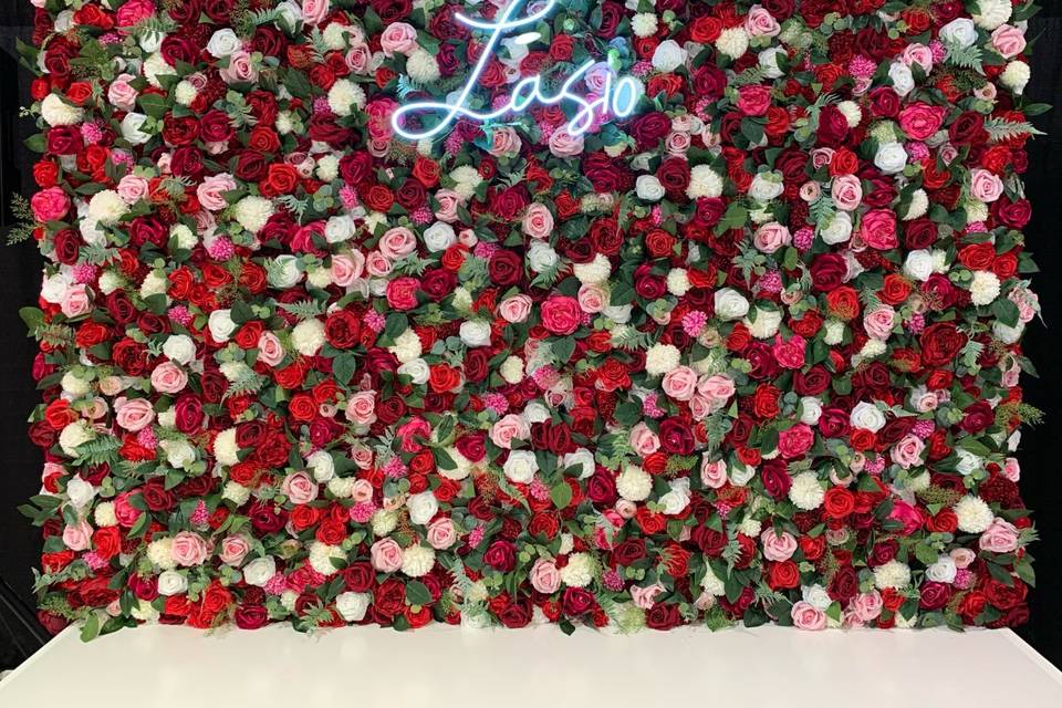 Rose flower wall