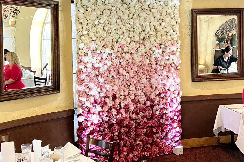 Ombre flower wall