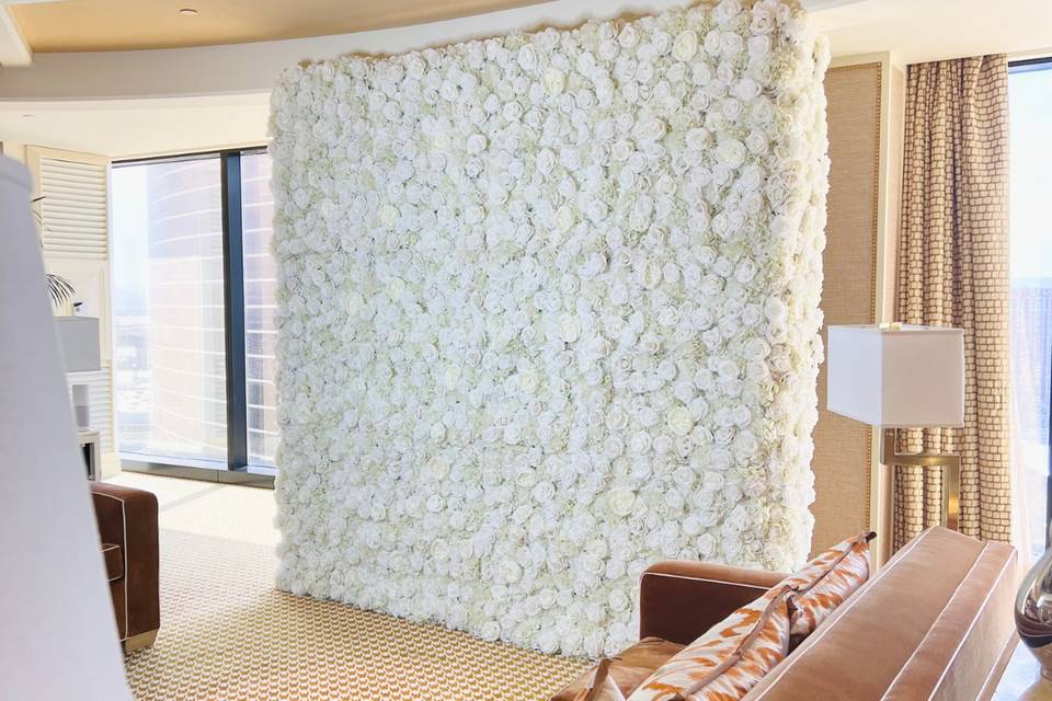 Cream flower wall