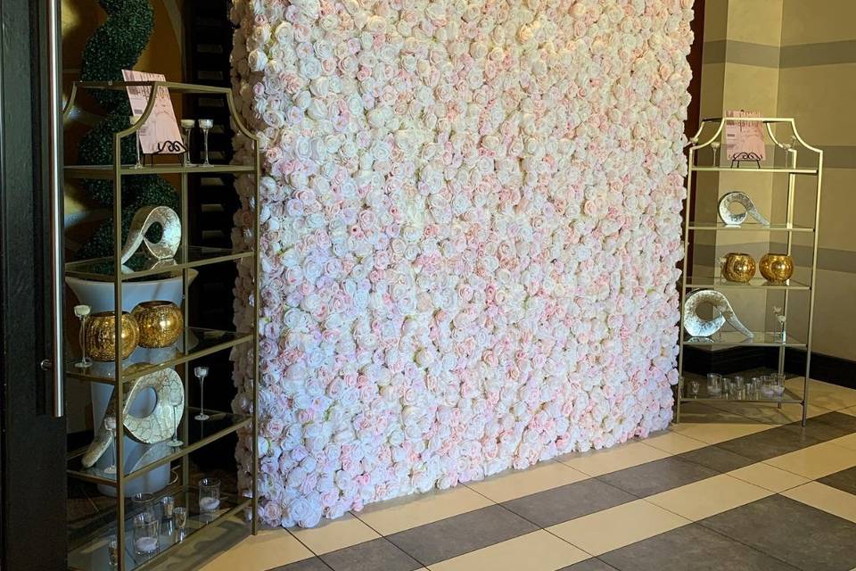 Blush flower wall