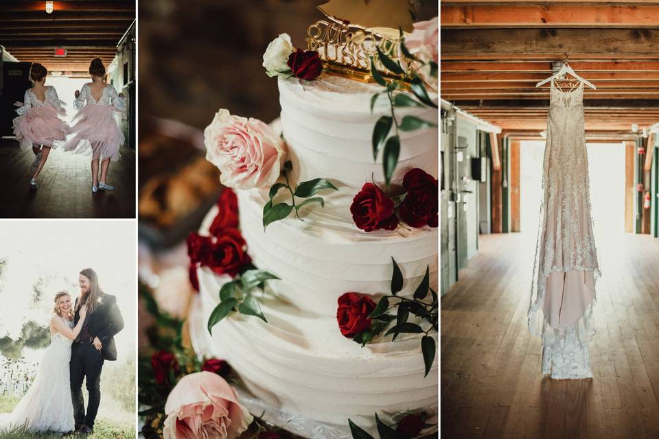 Album Spread: Barn Wedding