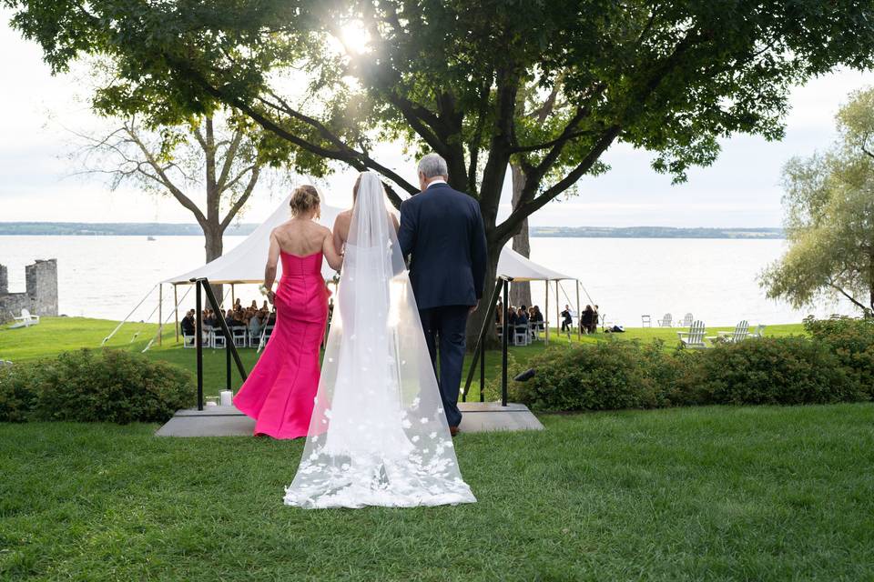 Entering wedding