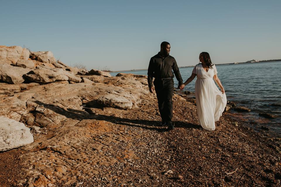 Lakeside engagement