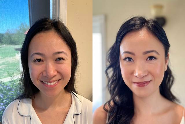 Before and after natural bride