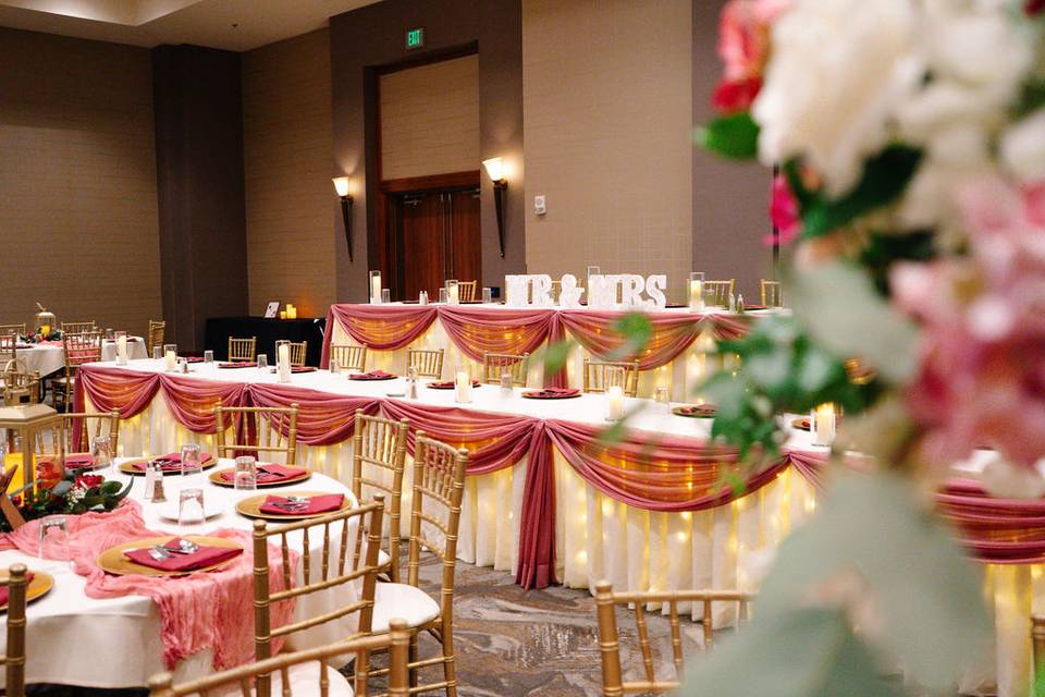Half Ballroom Head Table
