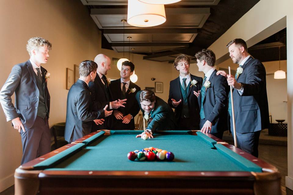 Pool table in lounge