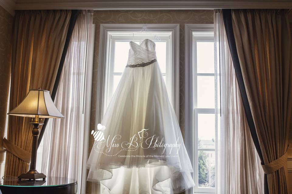 Detroit Michigan Spring Wedding-Bridal suiteroyal park hotelgown detail photo
