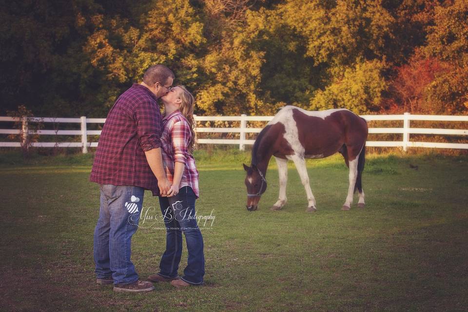 Rustic, Fall Engagement session at Lakeport, MI horse Stable