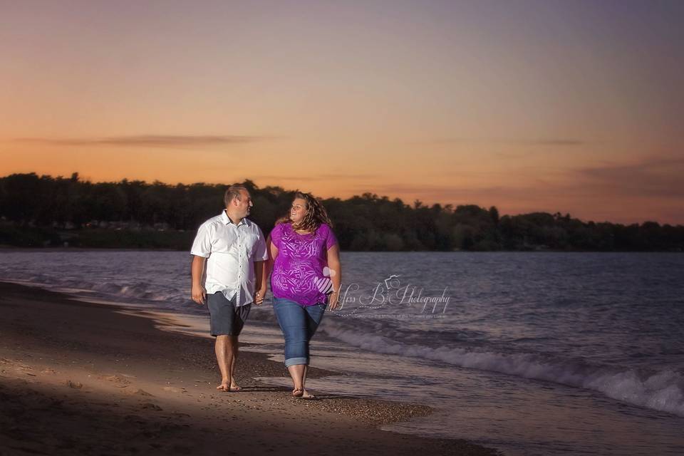 Rustic Fall engagement session in Lexington, MI