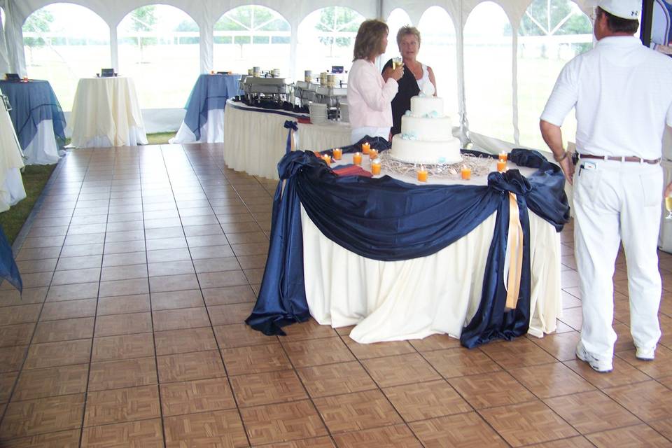 Wedding reception tent