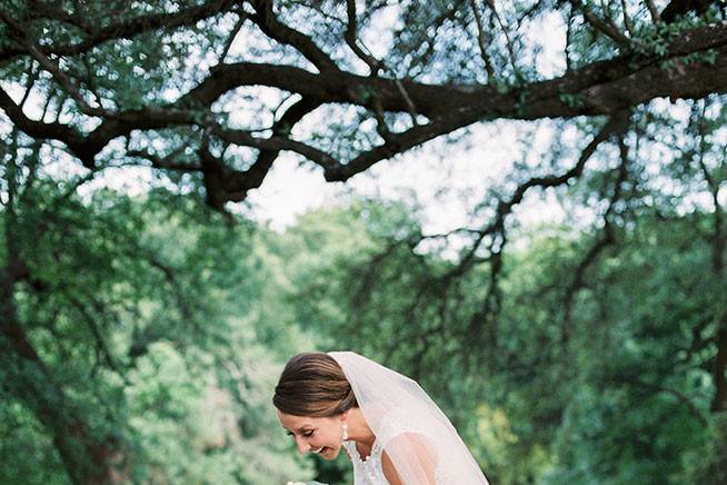 Bride and little one