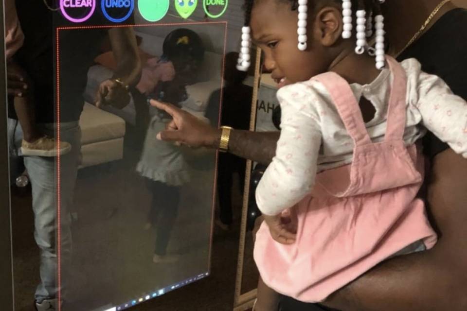 Touch-screen photo booth
