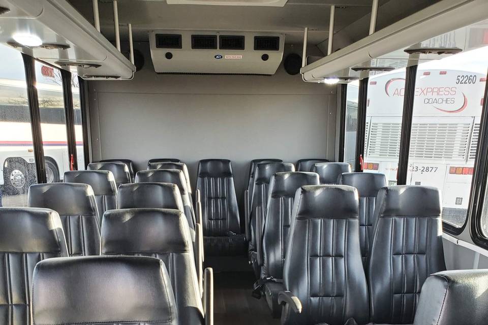 Mini bus leather interior