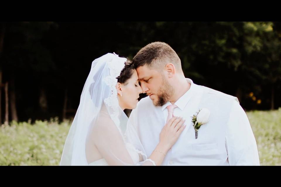 Couple with sunflowers