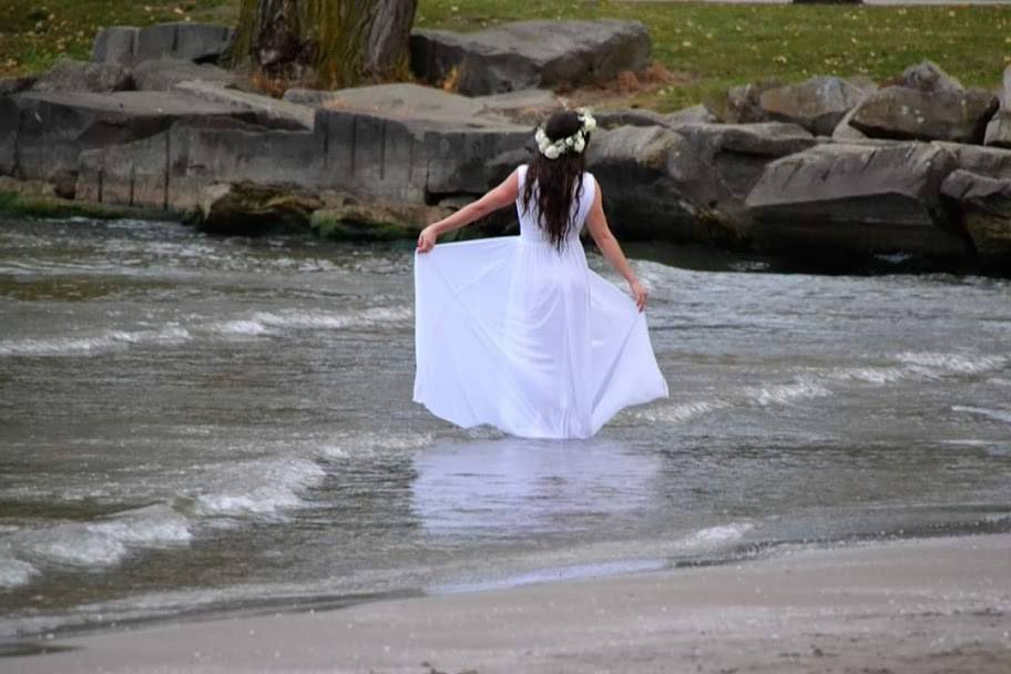 The bridal gown