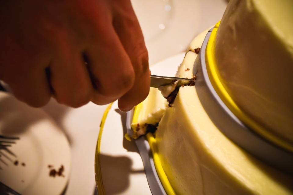 Cutting the cake