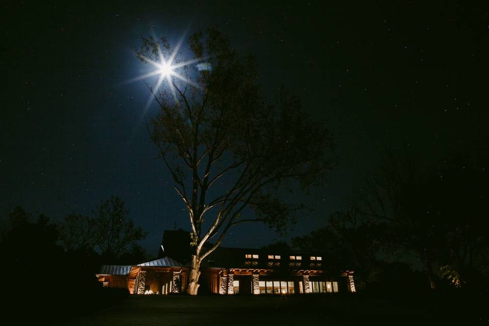 Hillside Pavilion at night - Blue Vinyl Creative