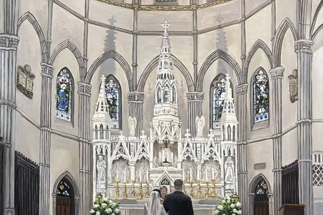 Live painting at St Paul Cath.