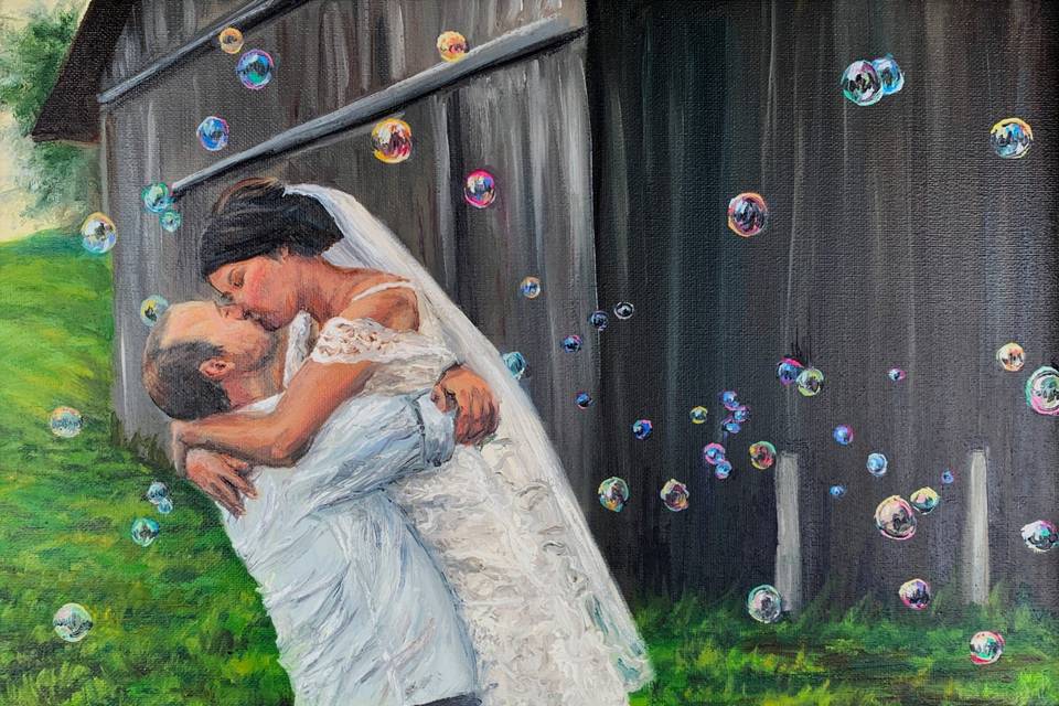Wedding Kiss Painting