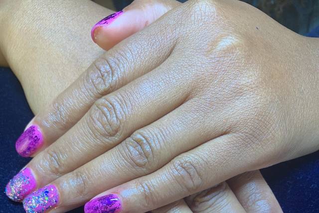 Purple splatter design