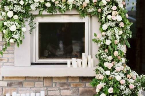 Flowers and candles