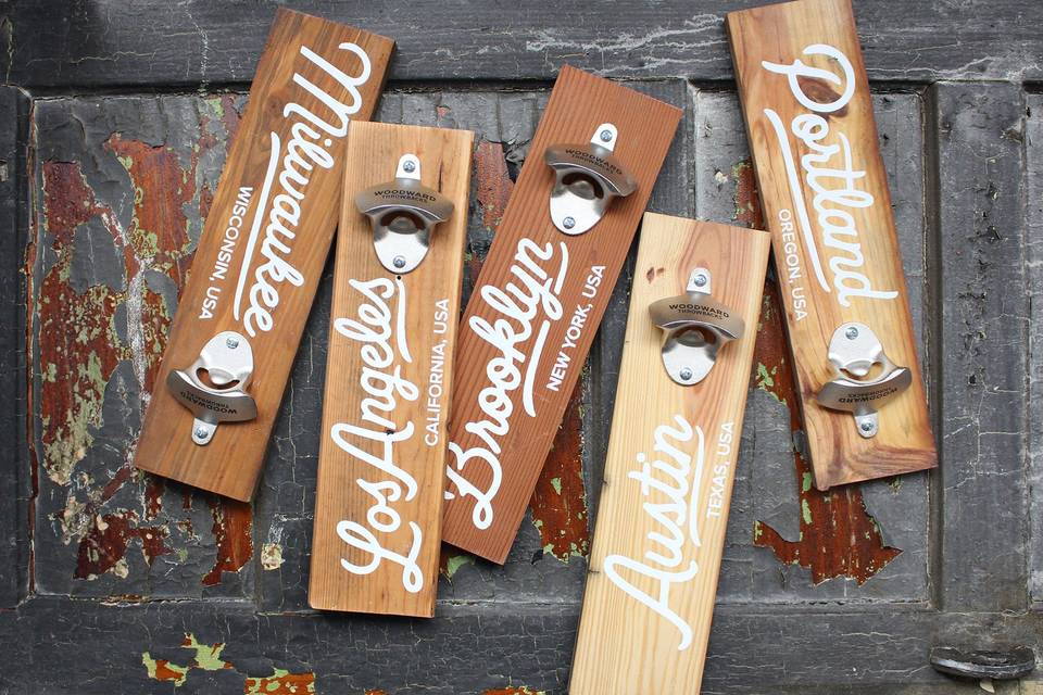 Customizable Reclaimed Wood Bottle Openers