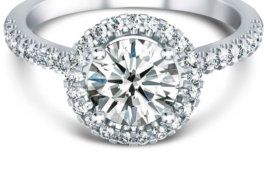 Round Diamond Halo Ring
