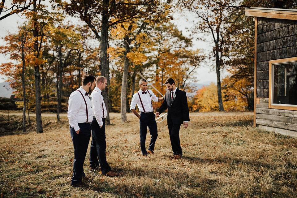 The groom and groomsmen