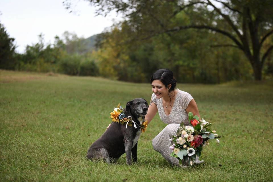 The Bride and her fur baby