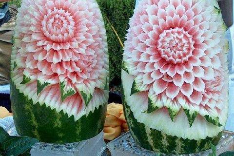 Flower carving