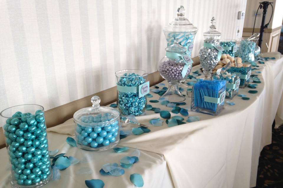 Candy buffet setup