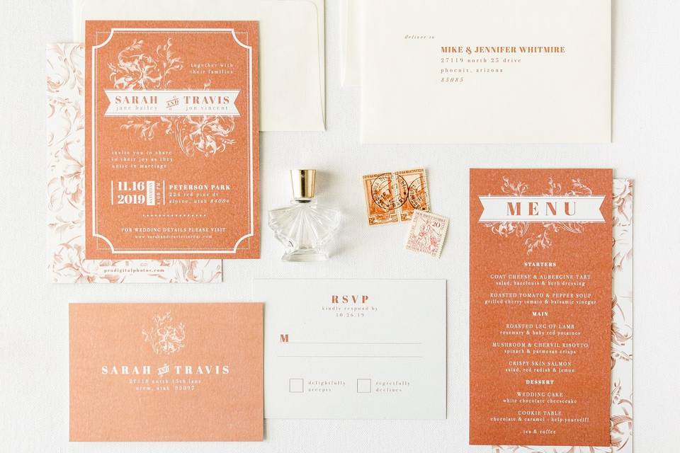Rusty color stationery