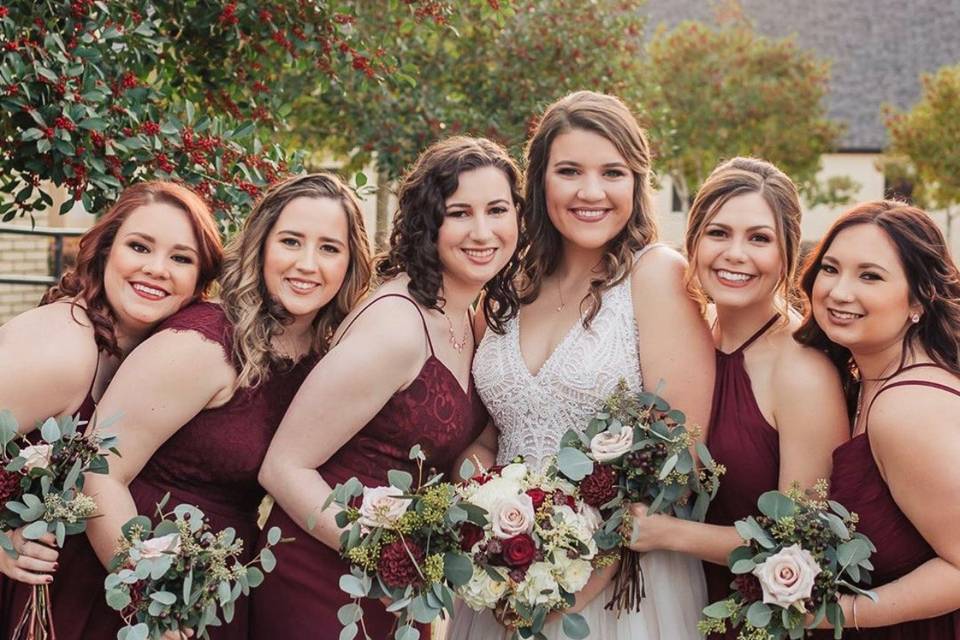Wedding party portrait