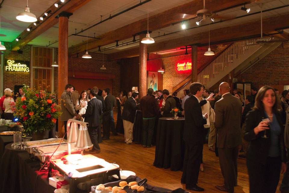 Guests enjoying a reception held at City Art