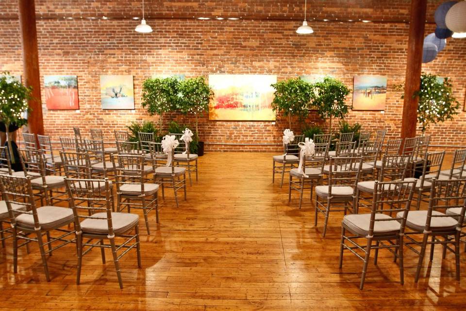 Possible setup for a beautiful ceremony at City Art