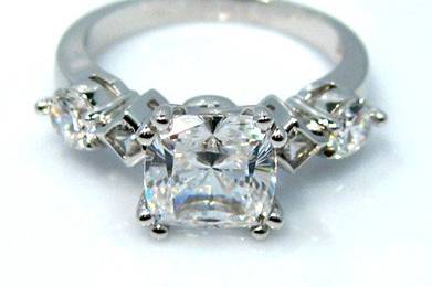 5A Quality CZ Engagement Ring set in 9-18 karat gold!
