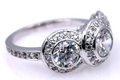 5A Quality CZ Engagement Ring set in 9-18 karat gold!