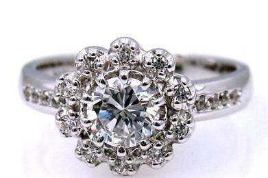 5A Quality CZ Engagement Ring set in 9-18 karat gold!