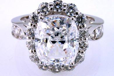 5A Quality CZ Engagement Ring set in 9-18 karat gold!