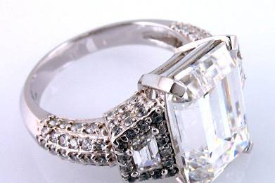 5A Quality CZ Engagement Ring set in 9-18 karat gold!