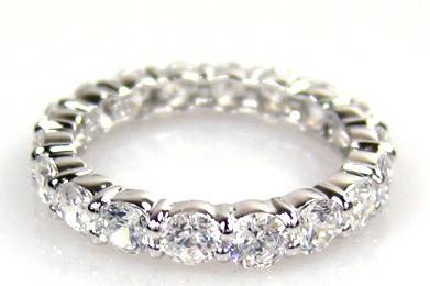 5A Quality CZ Eternity Ring set in 9-18 karat gold!